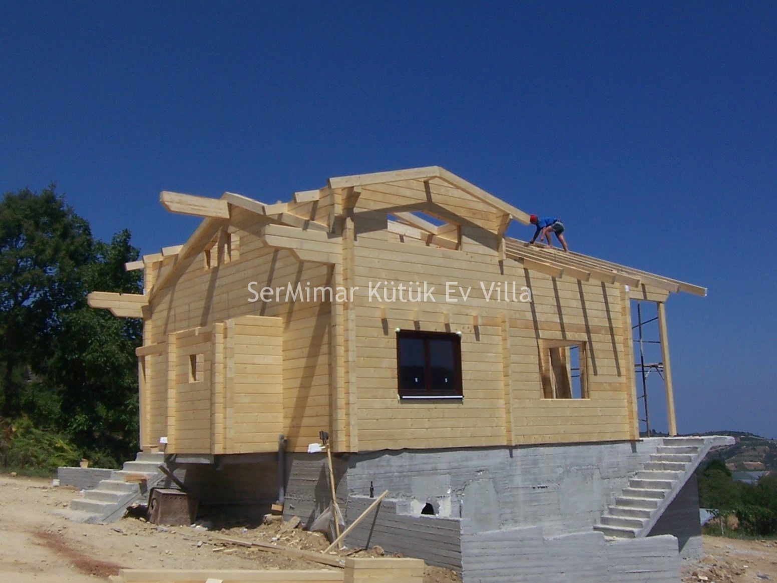 Kütük Villa Yapım Maliyeti, Ahşap Köy Villa Proje ve Planları