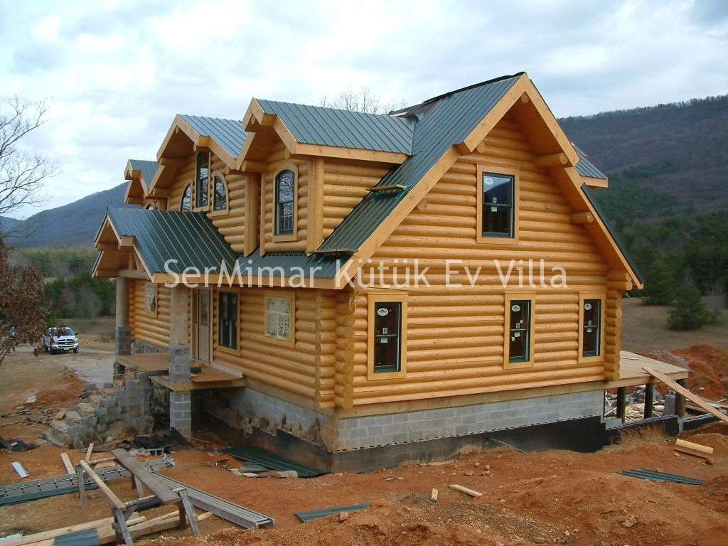 Kütük Villa, Temelden Çatıya Anahtar Teslim Ahşap Evler