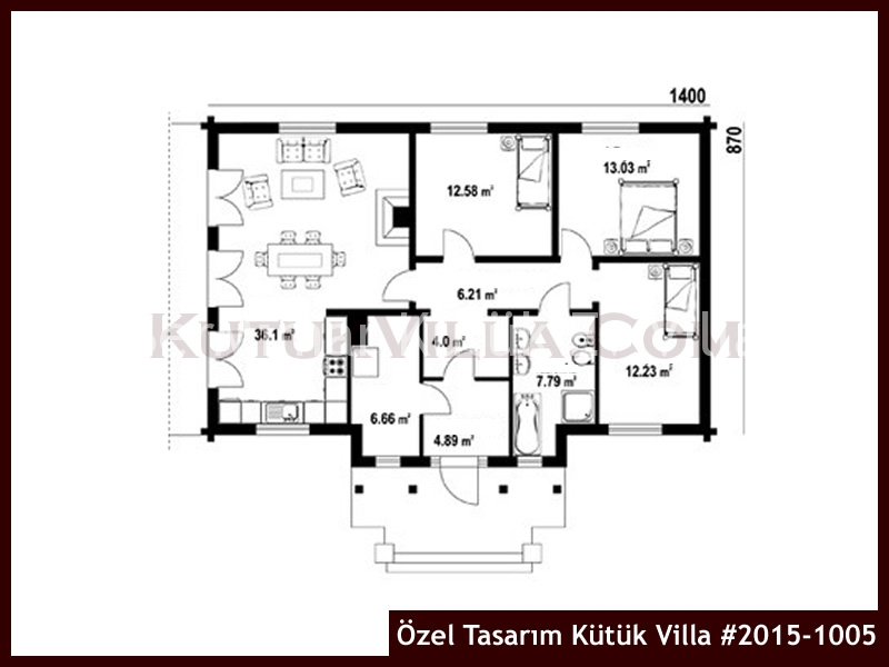 Özel Tasarım Kütük Villa #2015-1005 Kütük Ev İç/Dış Görseli 2