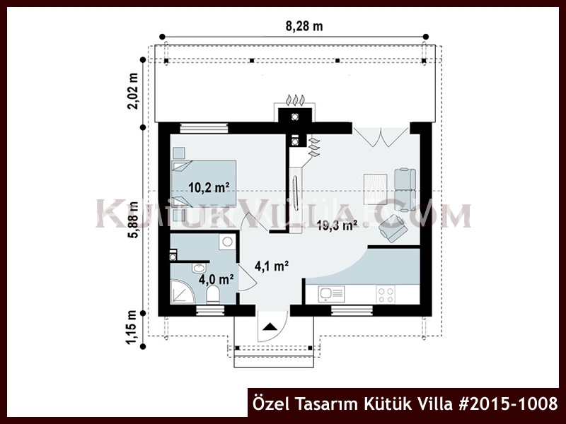 Özel Tasarım Kütük Villa #2015-1008 Kütük Ev İç/Dış Görseli 2