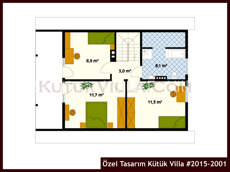 Özel Tasarım Kütük Villa #2015-2001 Kütük Ev İç/Dış Görseli 3