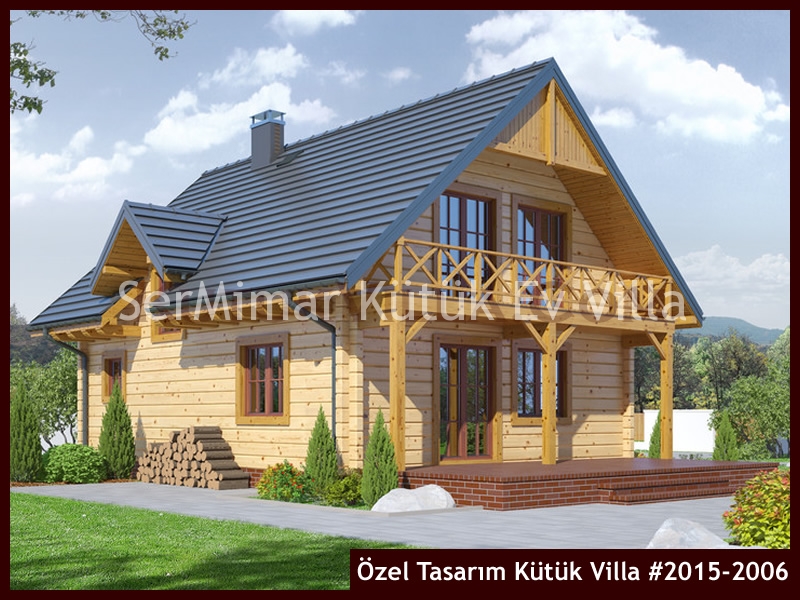 Özel Tasarım Kütük Villa #2015-2006 Kütük Ev İç/Dış Görseli 4