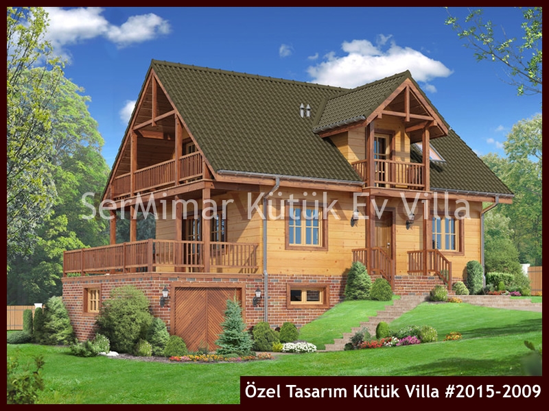 Özel Tasarım Kütük Villa #2015-2009 Ahşap Villa