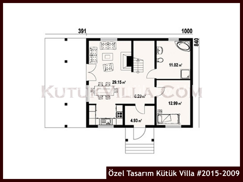 Özel Tasarım Kütük Villa #2015-2009 Kütük Ev İç/Dış Görseli 2