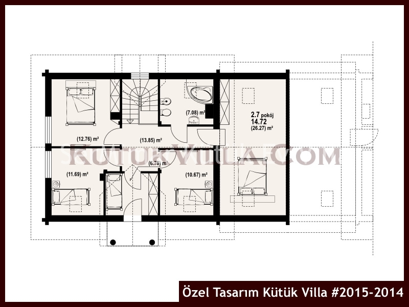 Özel Tasarım Kütük Villa #2015-2014 Kütük Ev İç/Dış Görseli 3