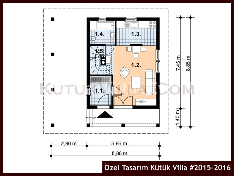Özel Tasarım Kütük Villa #2015-2016 Kütük Ev İç/Dış Görseli 2