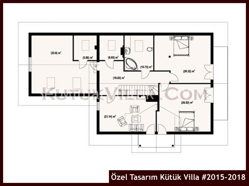 Özel Tasarım Kütük Villa #2015-2018 Kütük Ev İç/Dış Görseli 3