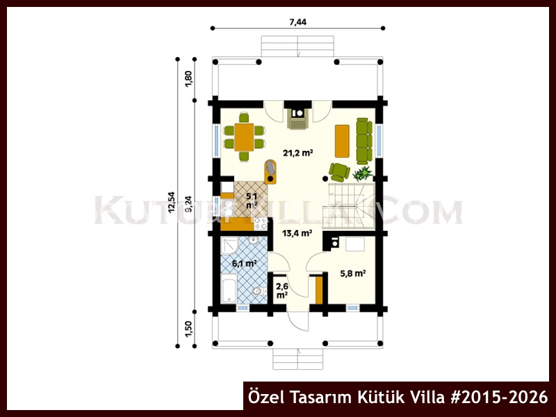 Özel Tasarım Kütük Villa #2015-2026 Kütük Ev İç/Dış Görseli 2