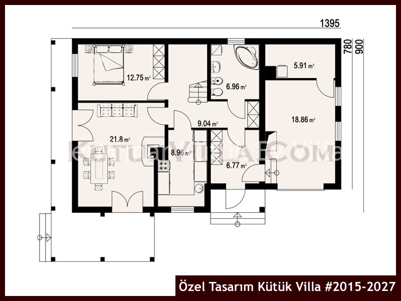 Özel Tasarım Kütük Villa #2015-2027 Kütük Ev İç/Dış Görseli 2