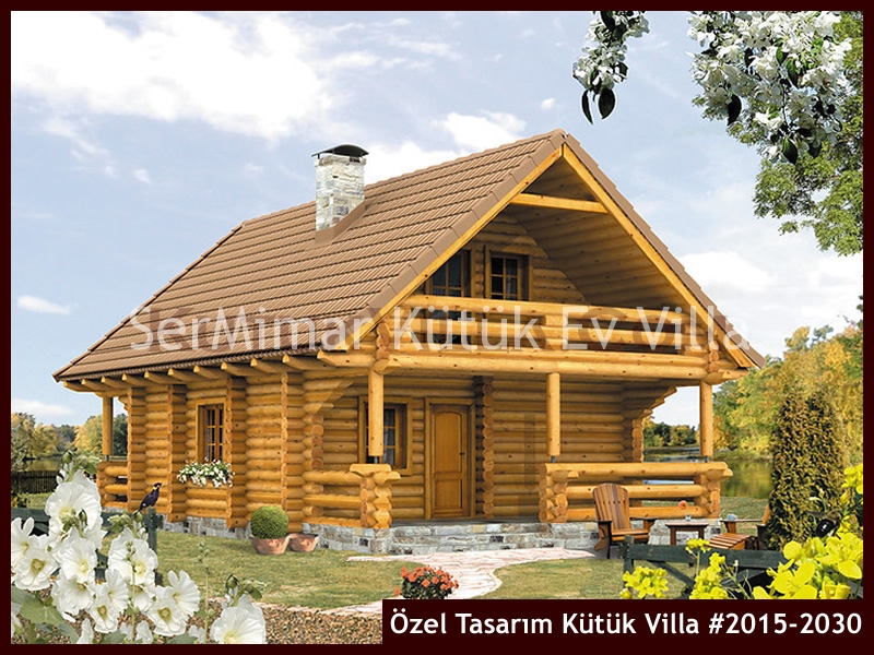 Özel Tasarım Kütük Villa #2015-2030 Ahşap Villa