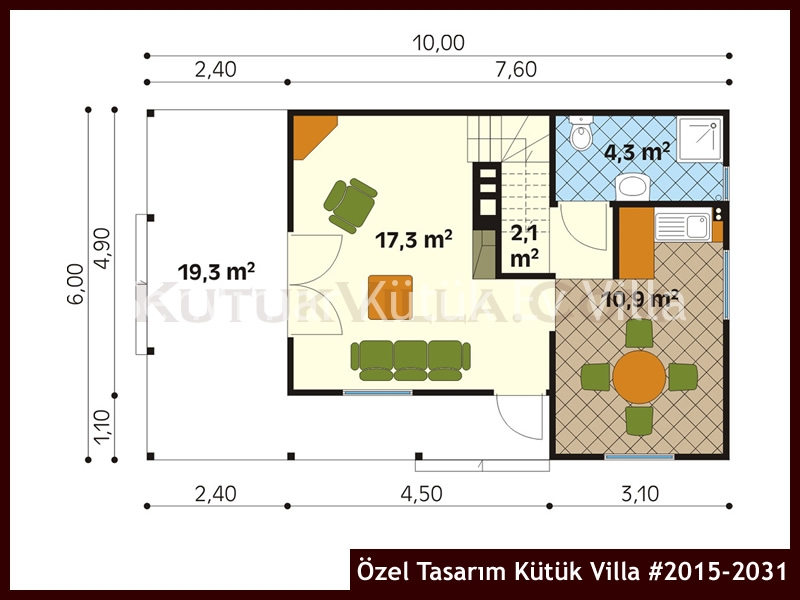 Özel Tasarım Kütük Villa #2015-2031 Kütük Ev İç/Dış Görseli 2