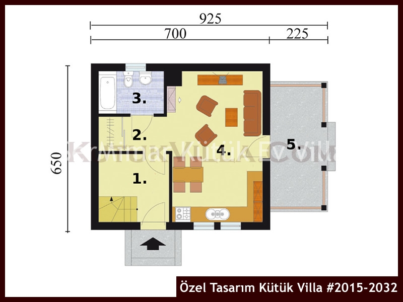 Özel Tasarım Kütük Villa #2015-2032 Kütük Ev İç/Dış Görseli 2