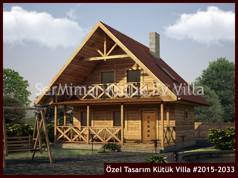 Özel Tasarım Kütük Villa #2015-2033 Ahşap Villa
