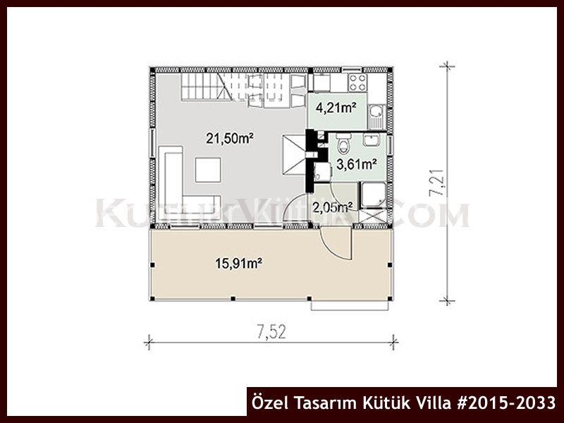 Özel Tasarım Kütük Villa #2015-2033 Kütük Ev İç/Dış Görseli 2