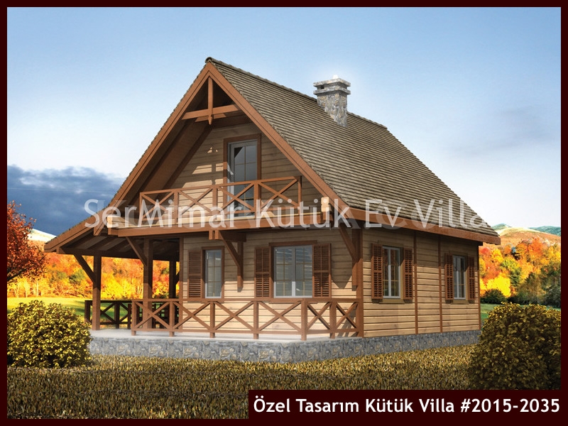 Özel Tasarım Kütük Villa #2015-2035 Ahşap Villa