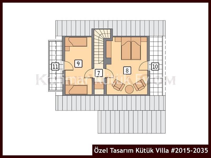 Özel Tasarım Kütük Villa #2015-2035 Kütük Ev İç/Dış Görseli 3