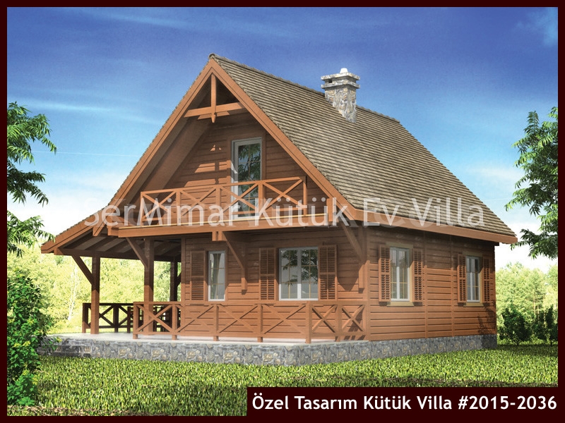 Özel Tasarım Kütük Villa #2015-2036 Ahşap Villa