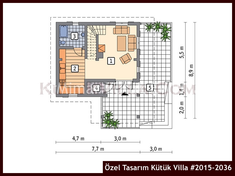 Özel Tasarım Kütük Villa #2015-2036 Kütük Ev İç/Dış Görseli 2